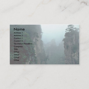 Tarjeta De Visita Parque forestal nacional, Montaña Wuling, Hunan p