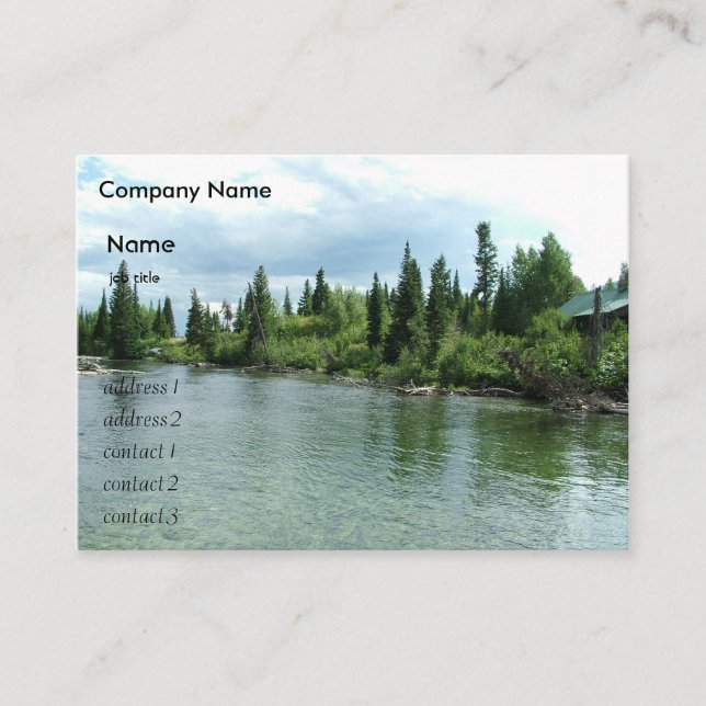 Tarjeta De Visita Parque nacional del Gran Tetón en verano (Anverso)