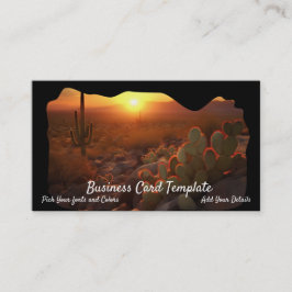 Tarjeta De Visita Parque nacional del Sunset Saguaro, al suroeste