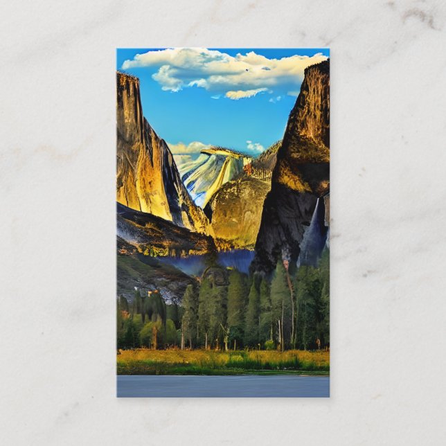 Tarjeta De Visita Parque Nacional Yosemite, reconocido parque nacion (Anverso)