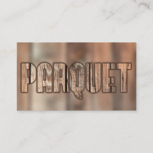 Tarjeta De Visita Parqué QR-Code de estilo rústico de madera