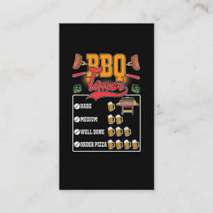 Tarjeta De Visita Parrillada de parrilladas de carne de parrillada d