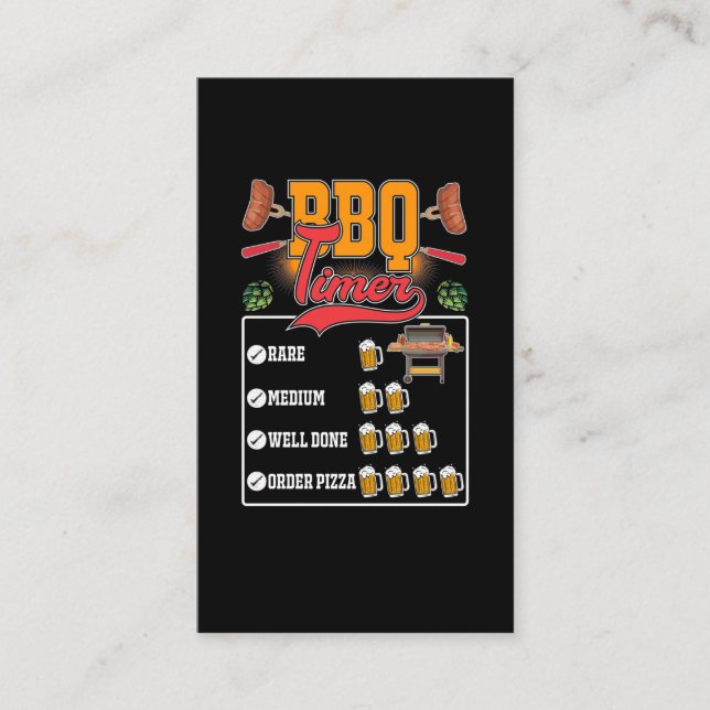 Tarjeta De Visita Parrillada de parrilladas de carne de parrillada d (Anverso)
