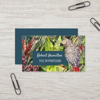 Tarjeta De Visita Parroquia gris africana