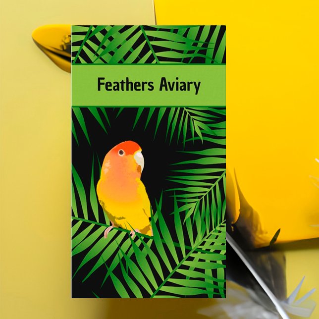 Tarjeta De Visita Parrot Breeder Bird Aviary Bright Lovebird Bold (Subido por el creador)