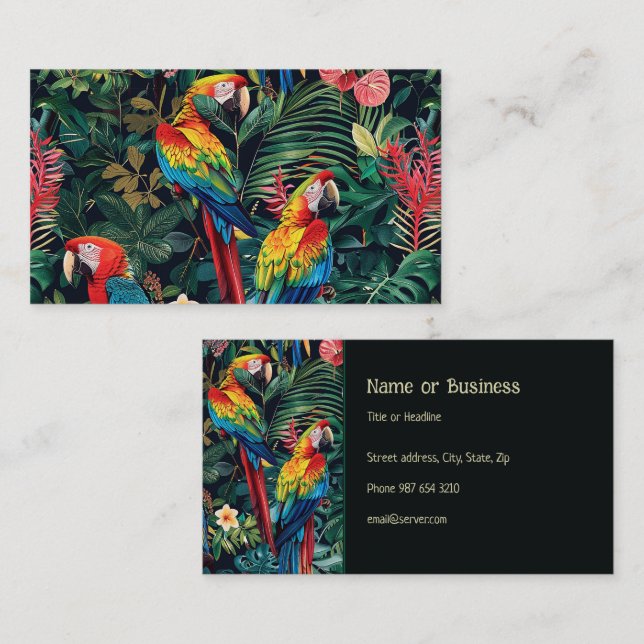 Tarjeta De Visita Parrot Jungle (Anverso / Reverso)