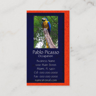 Tarjeta de visita Parrot Pose ~