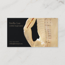 Tarjeta De Visita Parte posterior de la acupuntura