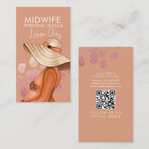 Tarjeta De Visita Partera Doula Enfermera Viaje Embarazo