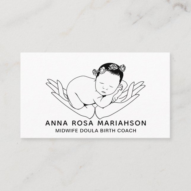 Tarjeta De Visita *~* Partera Embarazo Doula Nanny (Anverso)
