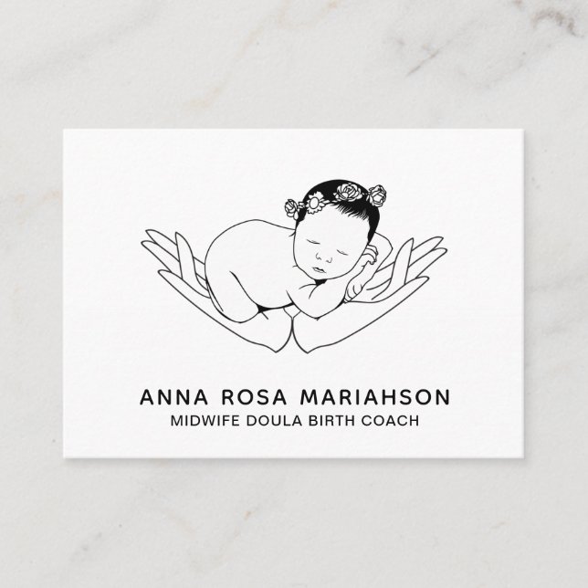 Tarjeta De Visita *~* Partera Embarazo Doula Nanny Busines (Anverso)