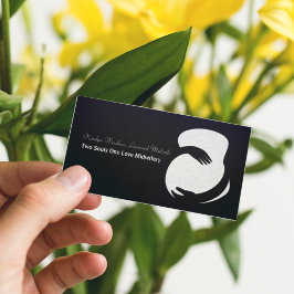 Tarjeta De Visita Partera Moda de Belly preñada blanca negra