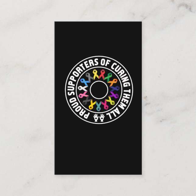 Tarjeta De Visita Partidario orgulloso que cura conciencia de las (Anverso)