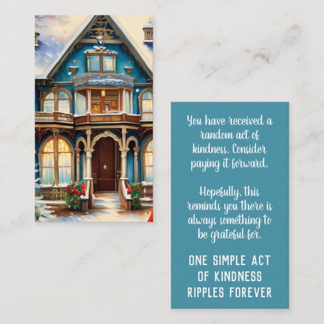 Tarjeta De Visita Pásalo adelante Ley aleatoria de amabilidad indige (Anverso / Reverso)