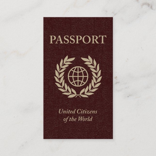 Tarjeta De Visita pasaporte (Anverso)