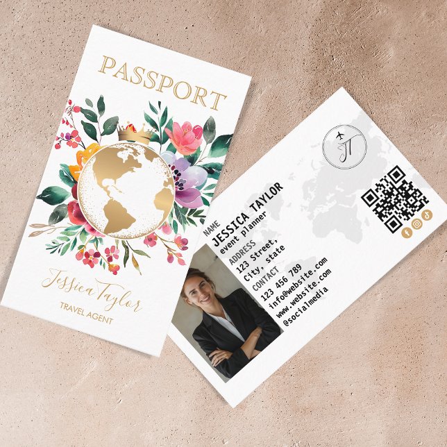 Tarjeta De Visita Pasaporte Agencia de Viajes Pase de Embarque Mapa  (Subido por el creador)