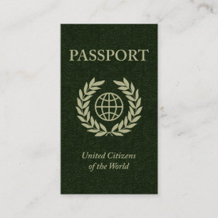 Tarjeta De Visita pasaporte verde