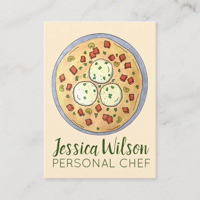 Tarjeta De Visita Pascua de la sopa de bolas Matzo Matzah de cocina  (Anverso)