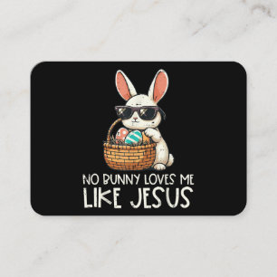 Tarjeta De Visita Pascua Ningún Conejo Me Ama Como Jesús Cristiano