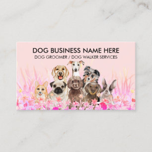 Tarjeta De Visita Pase de prueba de guardería de perros