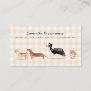 Tarjeta De Visita Paseador de Perros Cuidado de Mascotas Alojamiento