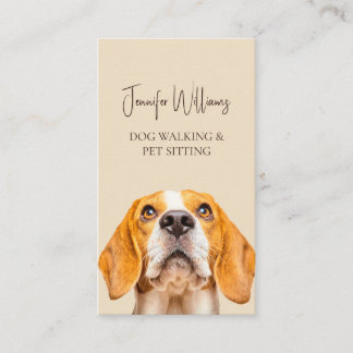 Tarjeta De Visita Paseador de Perros Cuidador de Mascotas Beagle Ado