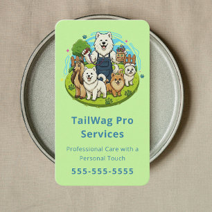 Tarjeta De Visita Paseador de Perros Feliz Asistente Servicio de Mas