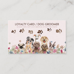 Tarjeta De Visita Paseador de Perros Grooming Mascotero Promoción Le