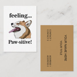 Tarjeta De Visita Paseador de perros Pembroke Welsh Corgi