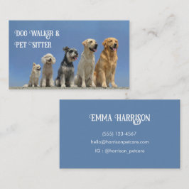 Tarjeta De Visita Paseador de Perros Profesional Cuidador de Mascota