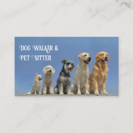 Tarjeta De Visita Paseador de Perros Profesional Cuidador de Mascota