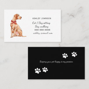Tarjeta De Visita Paseador de perros, Servicios de cuidado de mascot