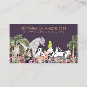 Tarjeta De Visita Paseador de Perros Tropical