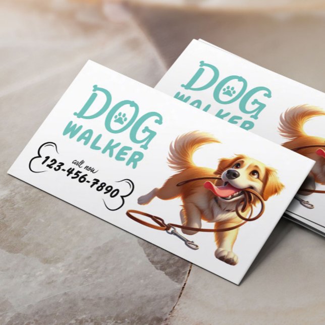 Tarjeta De Visita Paseador Perro Cute feliz Mascota Sitter (Subido por el creador)