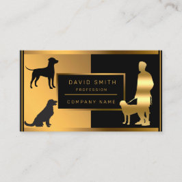 Tarjeta De Visita Paseo De Perro De Lujo Y Veterinario Añadir Su Tex