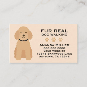 Tarjeta De Visita Paseo de Perro de Verdad Ejercicio de Mascotas Fit