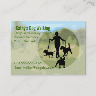 Tarjeta De Visita Paseo de perros