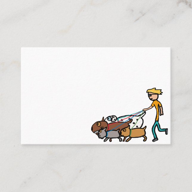 Tarjeta De Visita Paseo de perros (Anverso)
