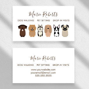 Tarjeta De Visita Paseo de Perros, Cuidado de Mascotas, Cuidado de G