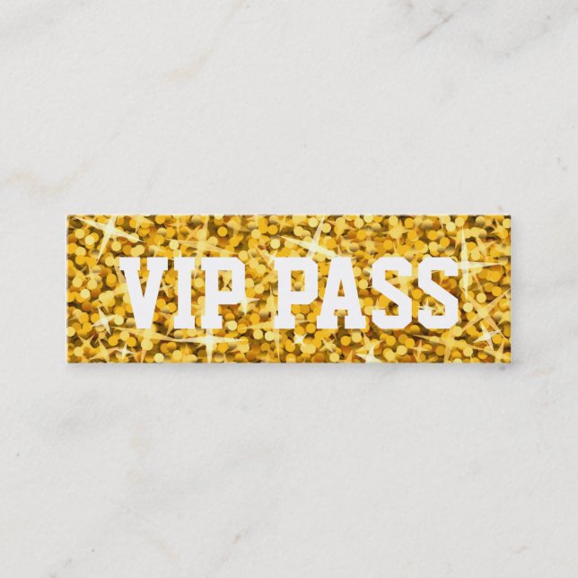 Tarjeta de visita PASO del VIP" del "oro" del (Anverso)