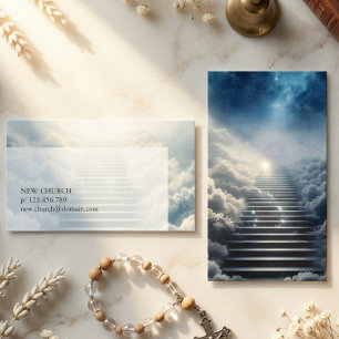 Tarjeta De Visita Pasos al cielo, iglesia