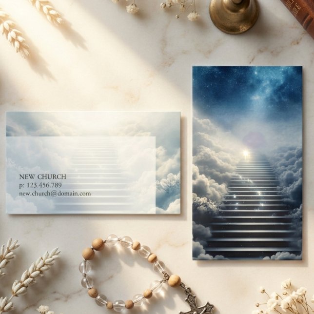 Tarjeta De Visita Pasos al cielo, iglesia (Subido por el creador)