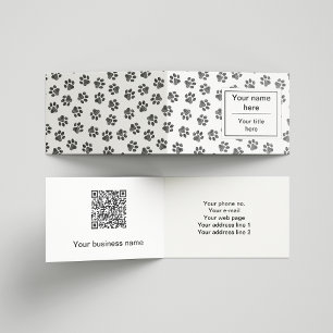 Tarjeta De Visita Pasta de perro, garras de perro, patas de gato, pa