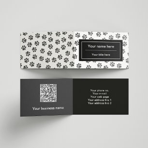 Tarjeta De Visita Pasta de perro, garras de perro, patas de gato, pa