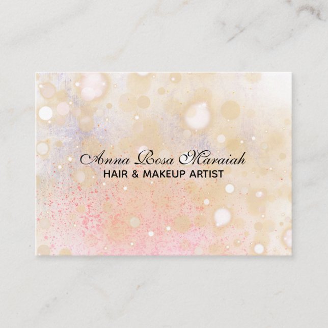 Tarjeta De Visita *~* Pastel Abstract Peach Peach Business Card (Anverso)