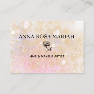 Tarjeta De Visita *~* Pastel Abstract Peach Peach Flower Lotus