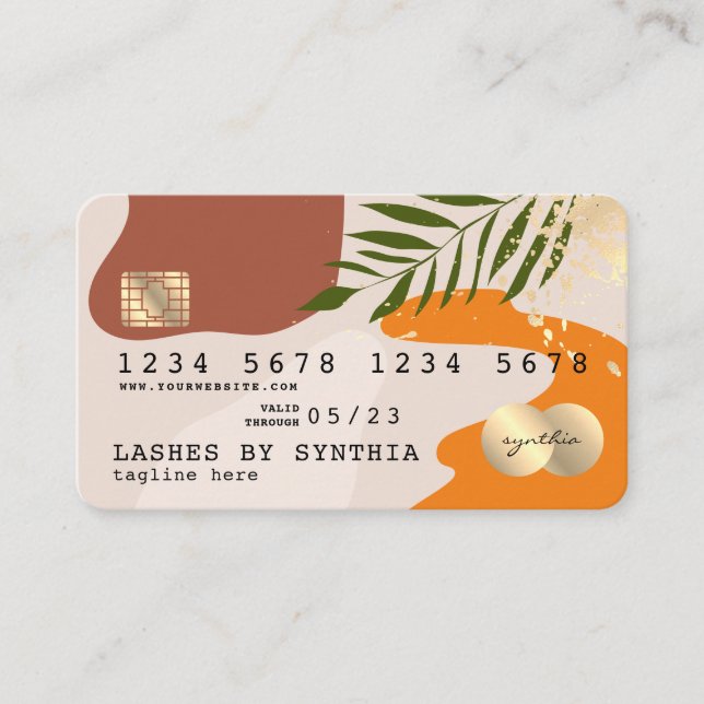 Tarjeta De Visita pastel abstracto moderno mínimo (Anverso)