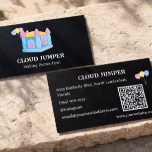 Tarjeta De Visita Pastel Black Bonza House Rentals Código QR