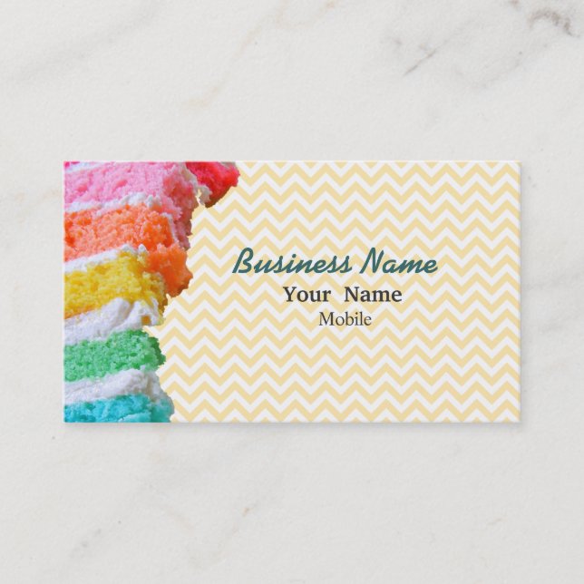 Tarjeta De Visita Pastel de arcoiris (Anverso)