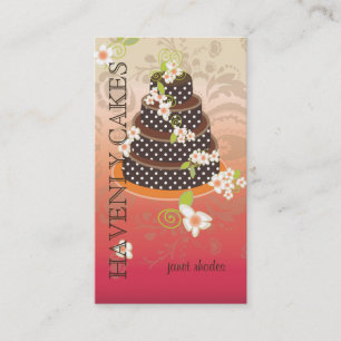 Tarjeta De Visita Pastel de bodas/panadería/pâtisserie del chocolate